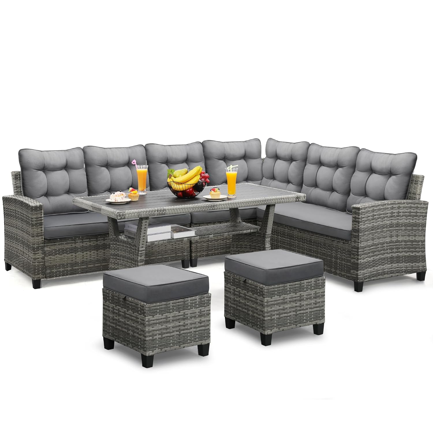 Outdoor Furniture Dining Set - 6피스 파티오 가구 세트, 식사 및