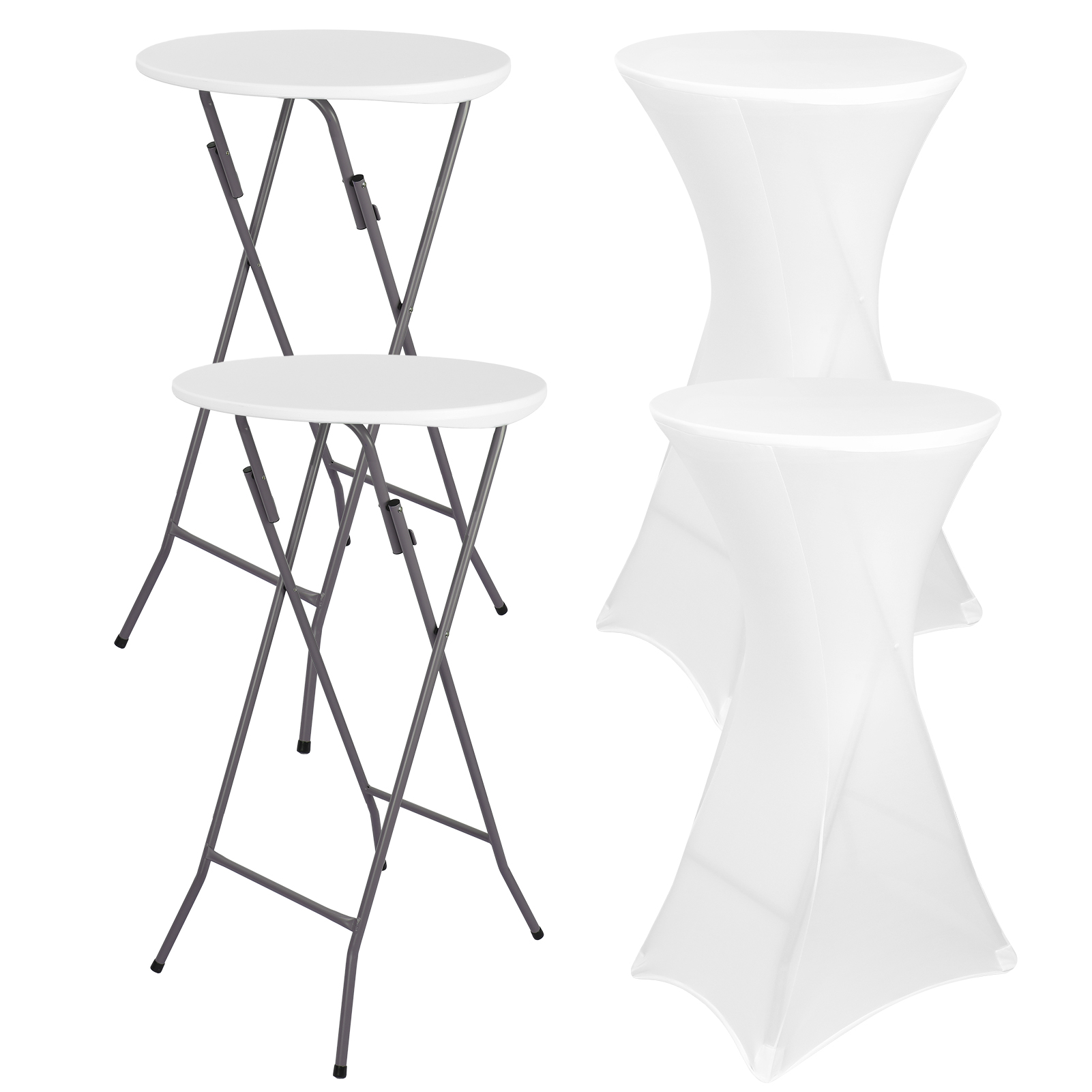 Outdoor Furniture Dining Set - 2세트 24인치 야외용 하이탑 칵테일 테이블,