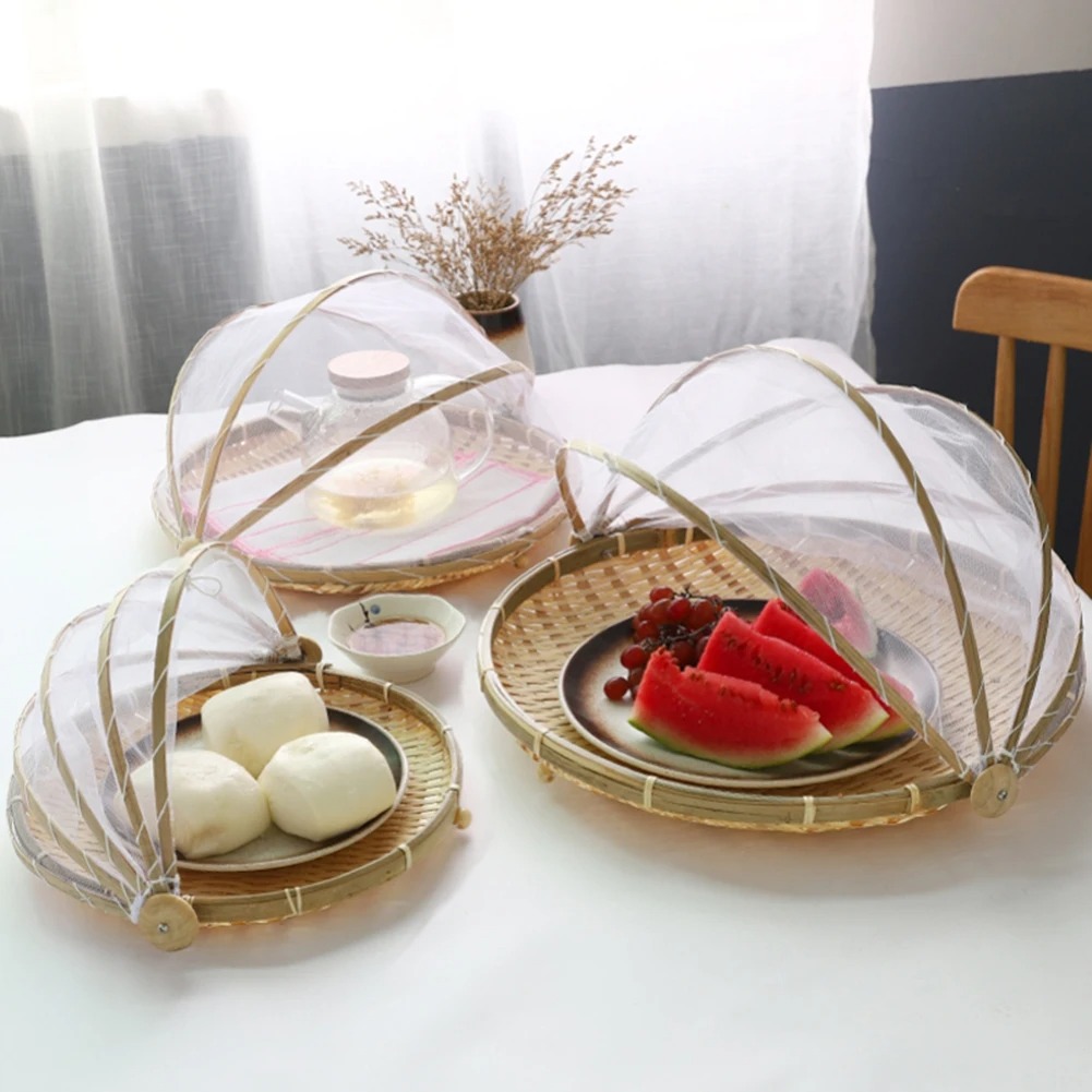Outdoor Furniture Rattan - 대나무 짠 바구니 모기장 과일 야채