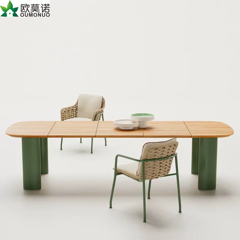Outdoor Furniture Dining Set - 북유럽 라탄 야외 식탁 의자 세트