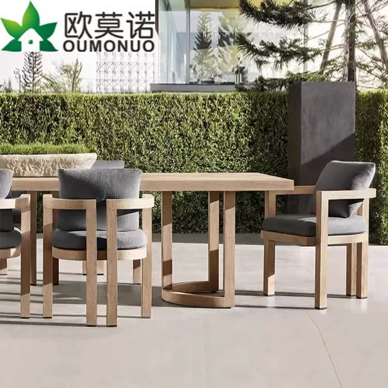 Outdoor Furniture Dining Set - 북유럽 스타일 티크 원목 다이닝 세트