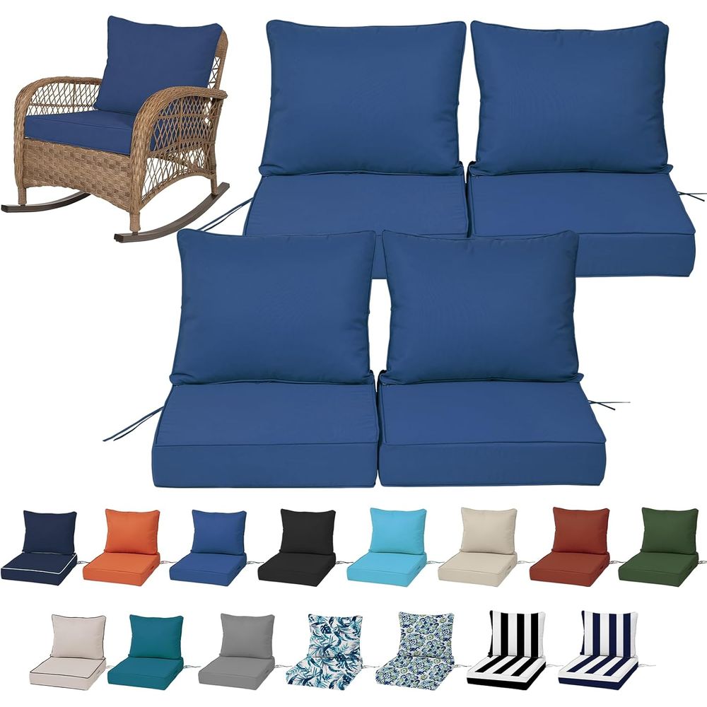 24x24 야외용 딥 시트 쿠션 4개 세트, 야외 가구 - Outdoor Furniture For Patio 리뷰 및 가격
