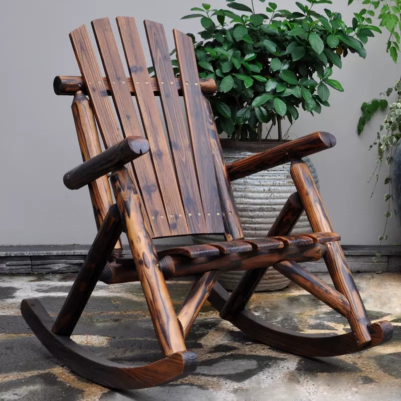 야외 가구 나무 흔들 의자 소박한 미국 컨트리 스타일  - Outdoor Furniture Rocking Chair 리뷰 및 가격