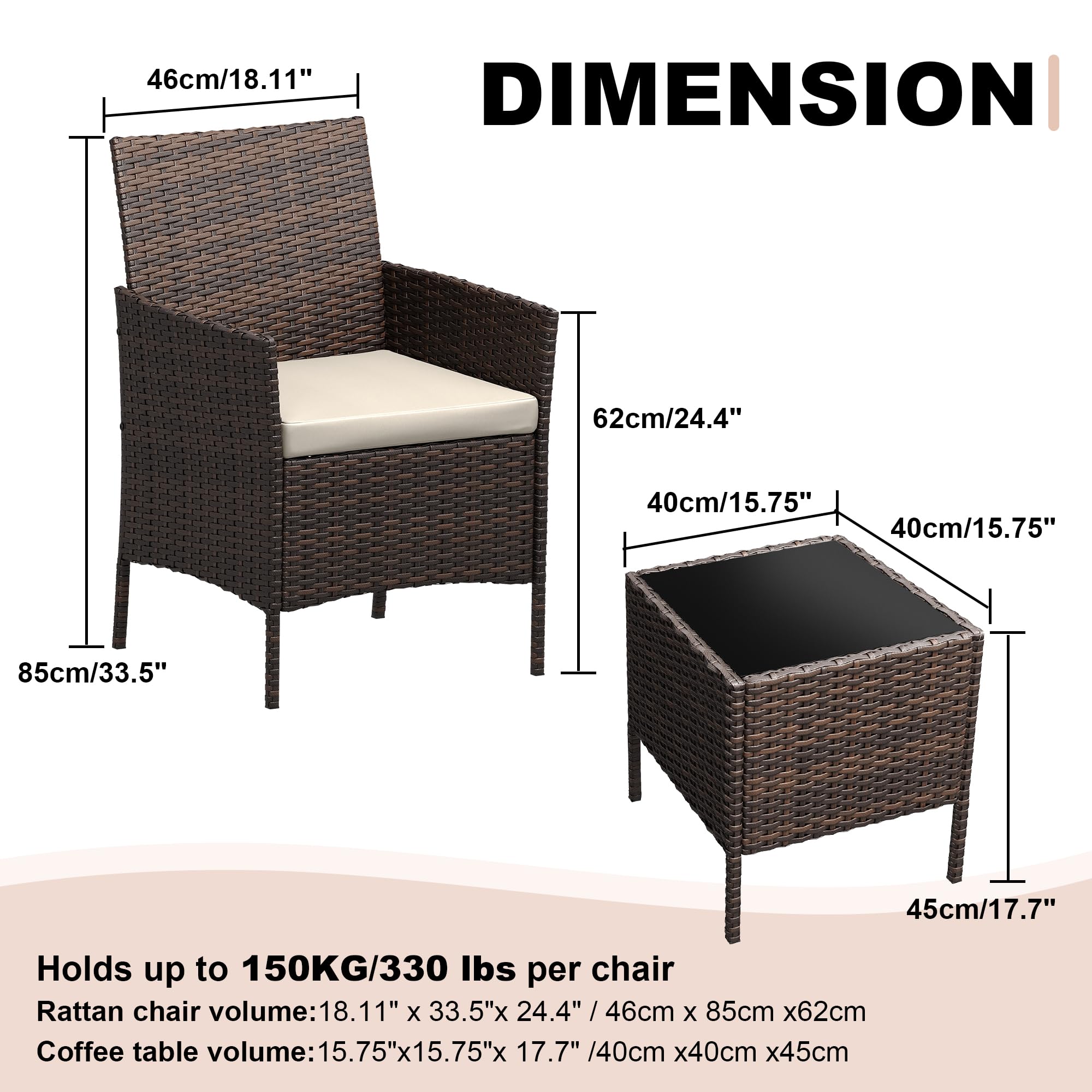 3피스 파티오 가구 세트, 야외용 위커 소파 세트(덮개 - Outdoor Furniture Upholstery 리뷰 및 가격