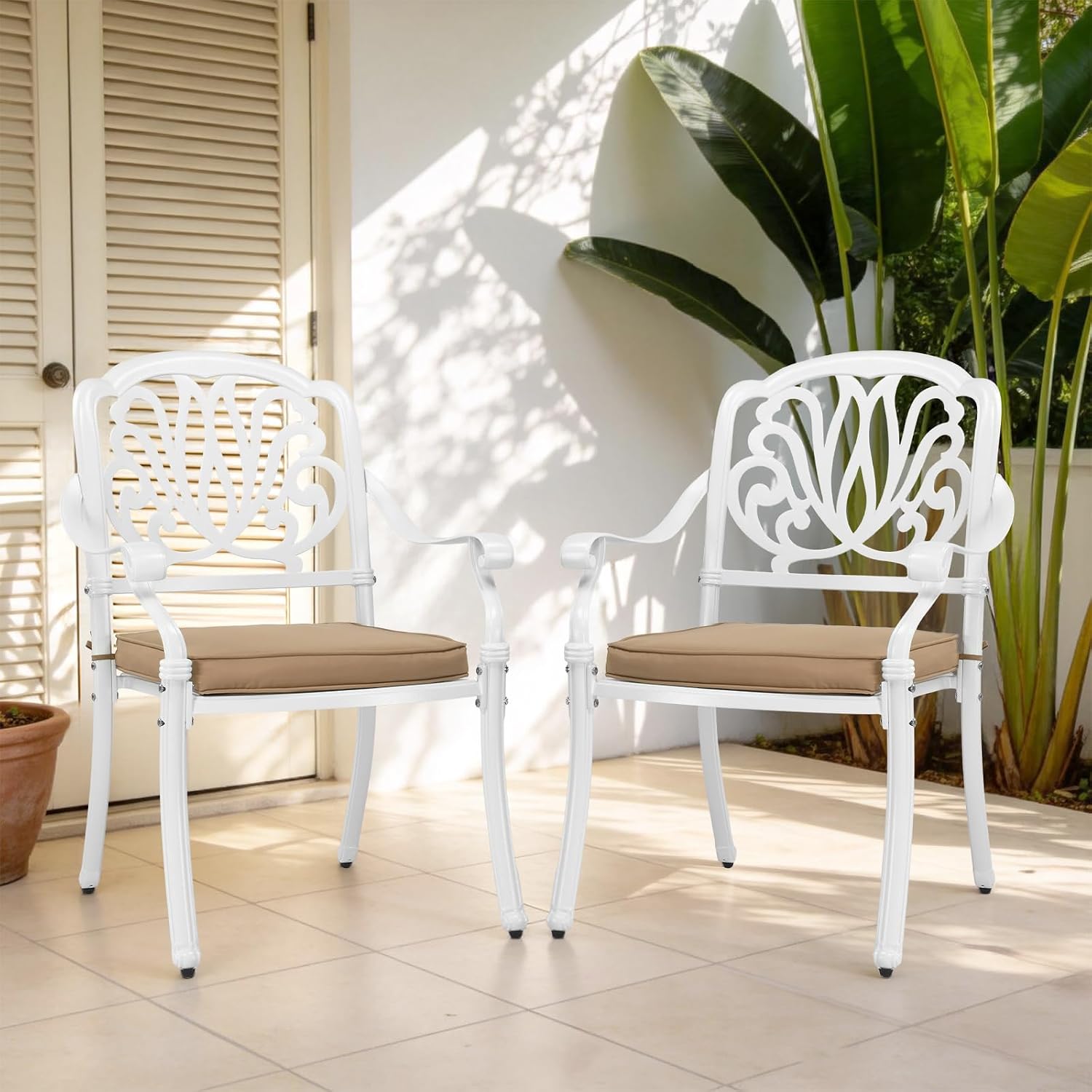 주조 알루미늄 파티오 식사용 의자 세트, 부드러운 패딩 - Outdoor Furniture Dining Set 리뷰 및 가격