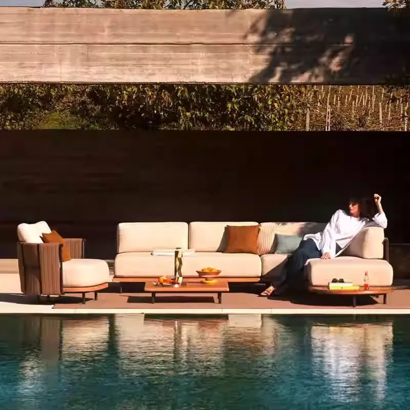 북유럽 스타일 야외 라탄 소파 빌라 마당 정원 선룸 디 - Outdoor Furniture Rattan 리뷰 및 가격