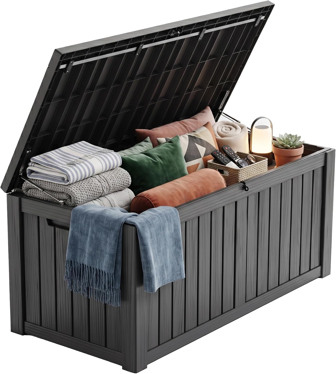 200갤런 잠금식 레진 데크 박스, 방수 및 자외선 차 - Outdoor Furniture Cushion 리뷰 및 가격