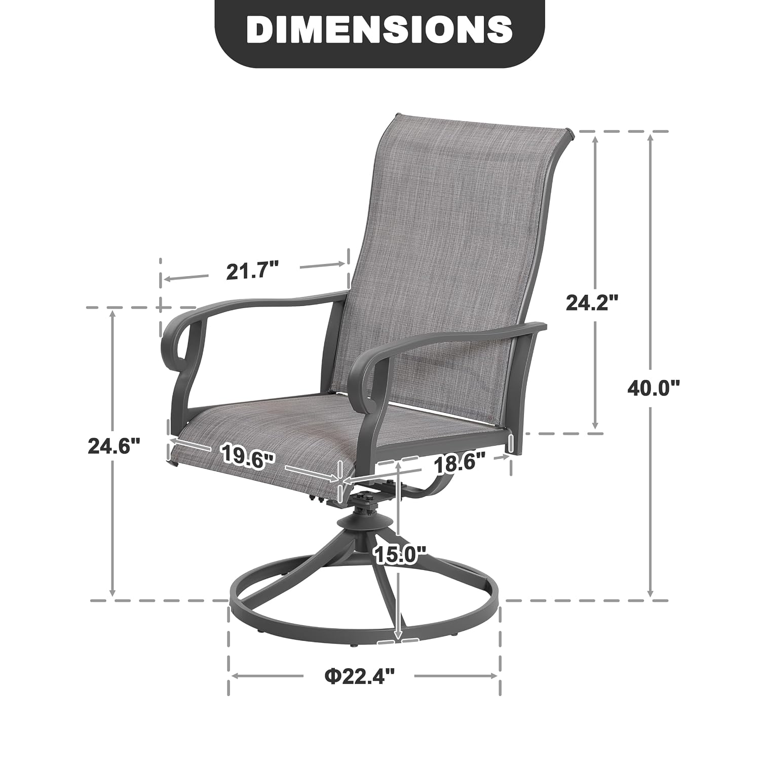 2인용 파티오 회전식 식탁 의자 360 °   회전 & - Outdoor Furniture Rocking Chair 리뷰 및 가격