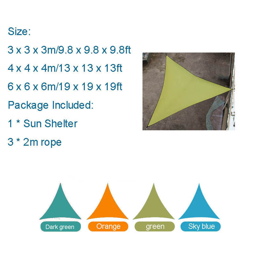 6x6x6 m 삼각형 태양 대피소 방수 태양 그늘 세일 - Sun Sail Shade 리뷰 및 가격
