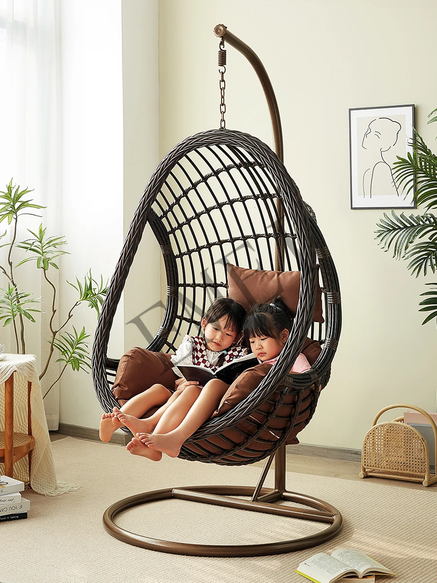 행잉 바스켓 라탄 의자 스윙 실내용 홈 라운지 발코니  - Outdoor Furniture Rocking Chair 리뷰 및 가격