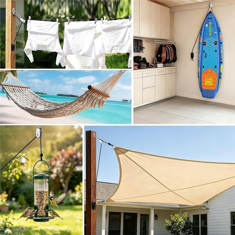 L60A 풀리 블록 나일론 로프 아이 패드 플레이트 훅 - Sun Sail Shade 리뷰 및 가격