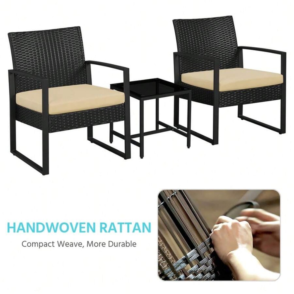 3피스 야외용 위커 가구 세트 (라탄 의자 2개와 커피 - Outdoor Furniture Rattan 리뷰 및 가격