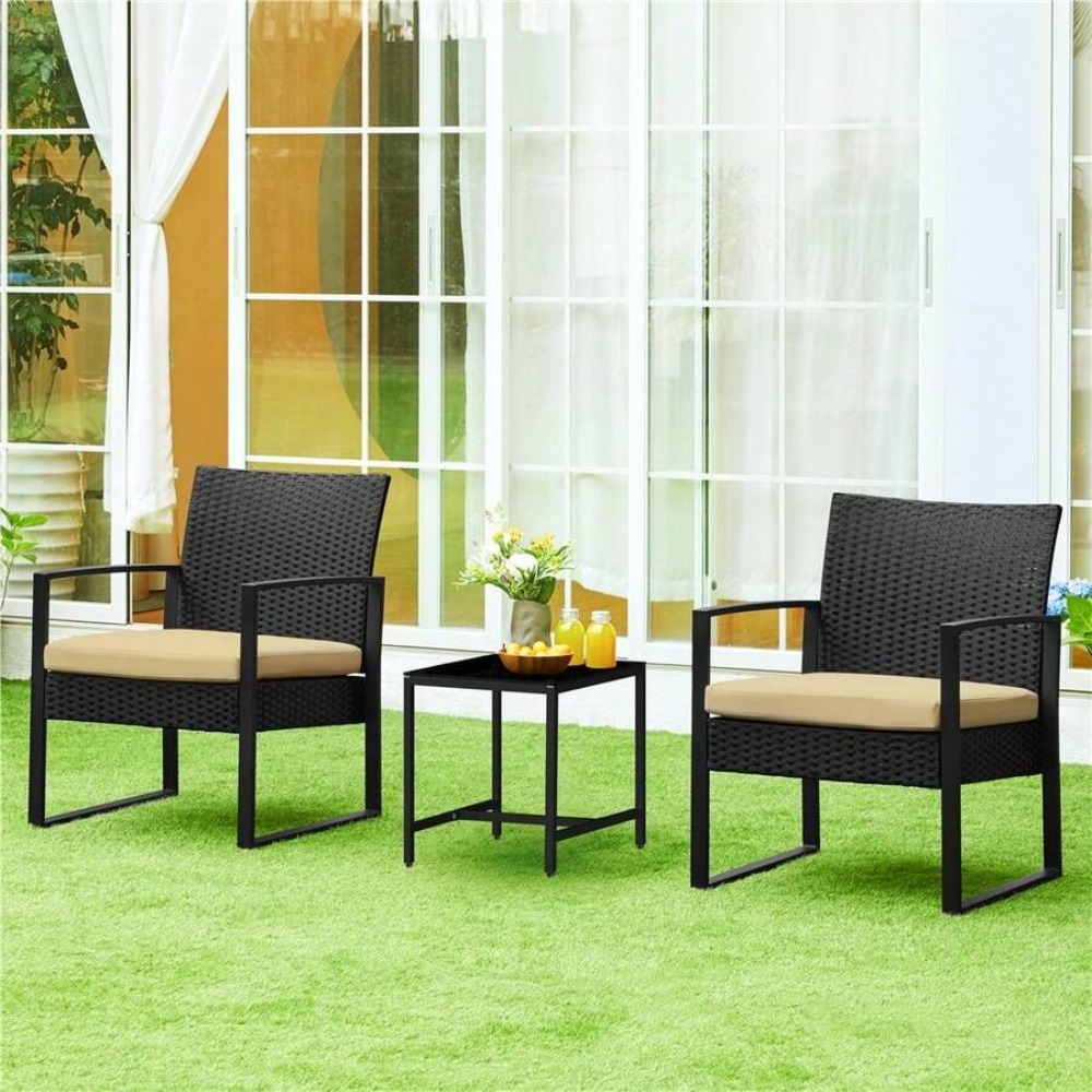 3피스 야외용 위커 가구 세트 (라탄 의자 2개와 커피 - Outdoor Furniture Rattan 리뷰 및 가격