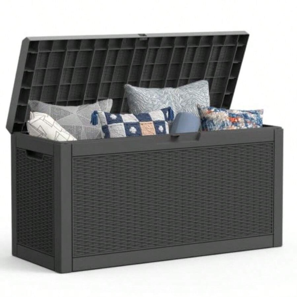 야외용 수납함 데크 박스 방수 라탄 패턴 레진 파티오  - Outdoor Furniture Rattan 리뷰 및 가격