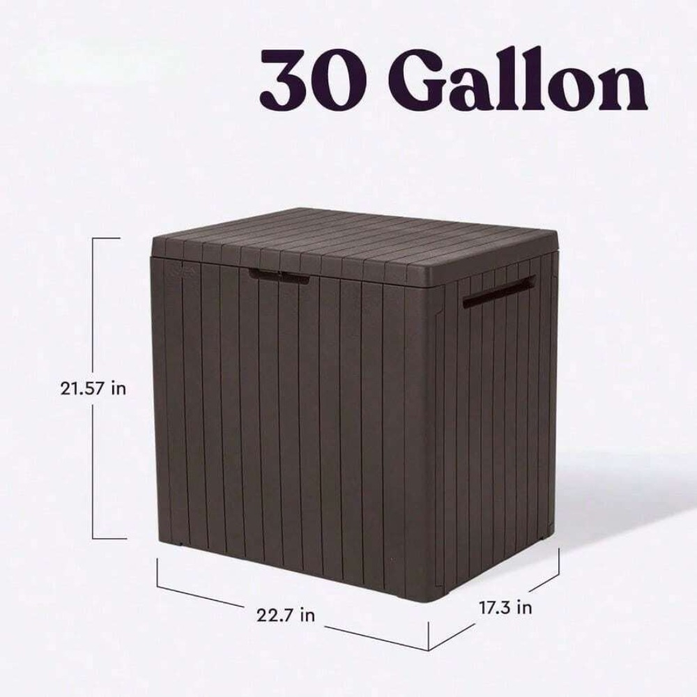 30갤런 레진 야외 보관함 파티오 가구 사이드 테이블  - Outdoor Furniture Cushion 리뷰 및 가격