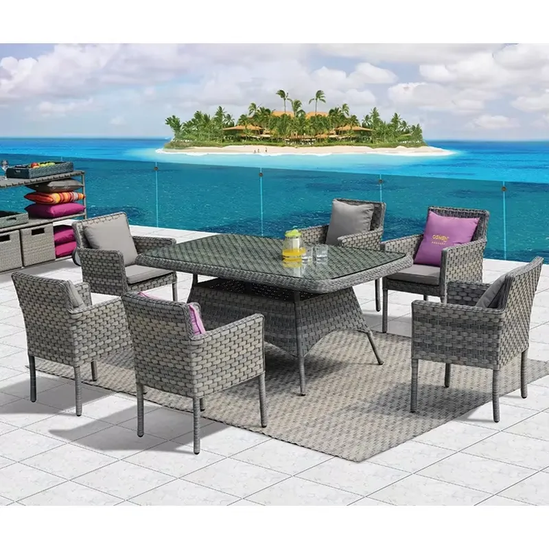 OSMEN CITTA 7피스 야외 정원 라탄 식탁 의자 - Outdoor Furniture Osmen 리뷰 및 가격